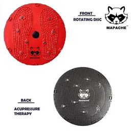 Mapache twister Waist Disc Acupressure With Magnets Fitness Twister Magnet Balance Rotating Board COLOR (RED) image 3