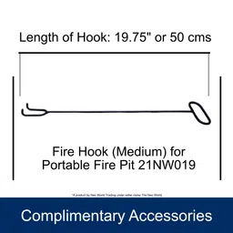 generic TheNeoWorld Heavy-Duty 9kg Portable Fire Pit/Bonfire/Campfire Bowl 19"/48 cm for Terrace/Balcony/Outdoor Use, Iron, Black Colour 21NW019 image 5