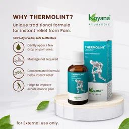 koyana Thermolint Liniment Ayurvedic Pain Relief Oil 50 ml (Pack of 1) image 4