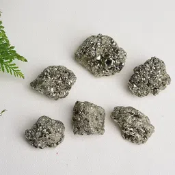 crystal divine Pyrite Raw Stone for Home Decor, Meditation, Chakra Healing - Decorative Cluster 45 to 95 Grams 1 Piece image 5