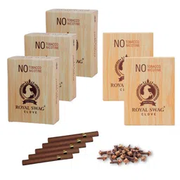 ROYAL SWAG Ayurvedic Herbal Cigarette Clove Flavoured (100 Sticks) 100% NO Nicotine & NO Tobacco - (Smoking Cessation) Non Addictive | Pack Of 100 image 1