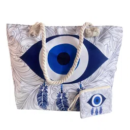 the house of rajpadmini Beach Party Edition:- Beach Tote Bag with complimentary Pouch image 1