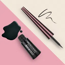 Colorbar Waterproof Opaque Liquid Eyeliner Opaque Finish - Black, 2.5ml |Smudge Proof| Long Lasting| Flexible Applicator. image 4