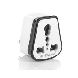 hi plasst pins n plugs HI-PLASST 6A to 16A Converter Plug | 6 Amp to 16 Amp Converter Plug for 16A Extension Board with 16 Amp Socket & 16 Ampere Plug Top – Compatible with A/C, Refrigerator, etc. (Black, 1 Piece) image 1