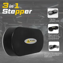 De Jure Fitness Aerobic Stepper, Adjustable Height Upto 8 Inch, 3-in-1 Fitness Step Platform for Home Gym Exercise, Anti-Skid Aerobic Stepper, Capacity 200Kg, Grey image 3