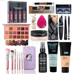 zukrave Waterproof HD Makeup Kit Combo For Women & Girls All Products In 1 Kit Set Of-15 image 1