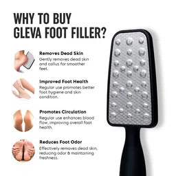 Gleva Foot Scrubber for Dead Skin Removal, Professional Callus Remover, Foot Care Products & Cleaner for Smooth Feet, Effective Hard Skin Eliminator, Essentials Pedicure Foot Tools for Men & Women image 2
