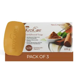 Kozicare Kojic Acid Soap & Glutathione Soap | Sandal Soap | Body Tan Removal Soap & Detan Soap | Sandalwood Ghar Ka Soap | Natural Soap | Soaps for Bath | Bath Soap Combo Offers - Pack of 3 image 1
