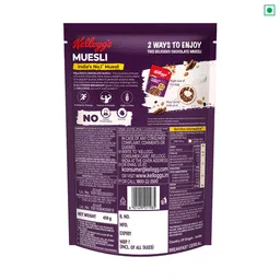 Kellogg's Chocolate Muesli 450g | 12-in-1 Power Breakfast | India’s No. 1 Muesli | Multigrain Breakfast Cereal image 3