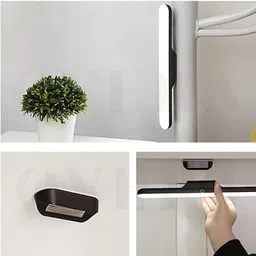 overa Dimmable Touch LED Light, Magnet Detachable Closet Desk Table Lamp, 3W with USB Rechargeable Built-in Battery and Stick Magnet Mount, for Cabinet,Reading, Bedside (1 Pack). image 2