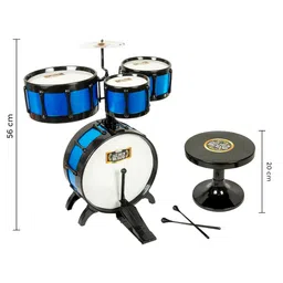 Avis Jazz Drum Big Band Musical Set, 56 cm Height, 4 Drums with Cymbal, Stool and Drumsticks, Drum Set for Kids of Age 4+ Years image 5