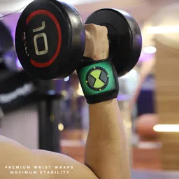ZYZFIT Wrist Wraps with Superhero Patch Adjustable Gym Wrist Support with Thumb Loop Great for Crossfit, Powerlifting, Bodybuilding(Ben 10 omnitrix) image 3