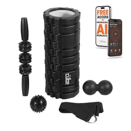 The Cube Club | High Density Foam Roller with Roller Stick, Massage Ball for Deep Tissue Massage, Physical Therapy, Muscle Recovery, Physiotherapy (Foam Roller Kit) image 1