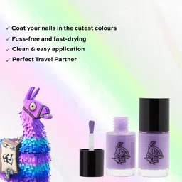 makeup revolution Makeup Revolution- X Fortnite-Nail Polish- Supply LLama | Coat your nails in the cutest colours |Fuss-free and fast-drying | Clean & easy application |Perfect Travel Partner | 6ml image 2