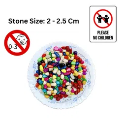 Mahiyash Multicoloured Stone (Glossy Colour Pebbles) for Decorative | Vase Fillers | Art & Craft | Aquarium Fish Tank Fillers | Fountain | Home Decor Multipurpose Glossy Coloured Beads Kg (1 Kg) image 2