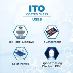 Shilpent Indium Tin Oxide (ITO) Transparent Conductive Glass Slide (Size: L 25mm x W 25mm x T 1.1 mm)(Resistivity - 10 ohms/sq) (Pack of 1) image 5