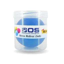 Bos Medicare Hand Strengthener - Silicone Gel Ball for Grip Strength, Dexterity, Mobility & Stress Relief - Blue image 1