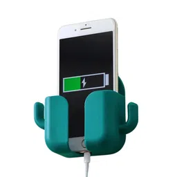 WALLVIEW TECH Wall Mounted Mobile Stand Storage Case for Remote, Multi Purpose Stand with Hole for Phone Charging (Green) - Pack of 4 image 4