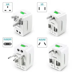 One Beat Worldwide Universal Travel Adapter 100V-240V Plug - Worldwide Travel Adapter Compatible in Plugs Used in USA/EU/UK/AU/China/Japan : White image 3