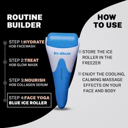 HOUSE OF BEAUTY Ice Roller Skin Cool Face Massager for Face and Body, Skin Hydrating and Moisturizing, Healthy Skin Depuffing, Eye Puffiness, Reducing Wrinkles, Skin Care Tool (Blue) image 4
