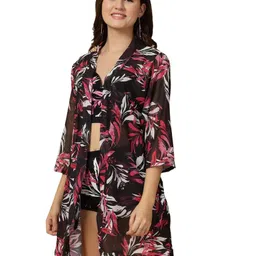 CUKOO Padded Tropical Printed 3 pc Swim Set image 1