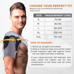 Vissco Shoulder Support, Shoulder Immobilizer With Adjustable Stretchable Strap, Better Immobilization, Pain Reliever For Rotator cuff injury, Post paralysis - XXL (Grey) image 5