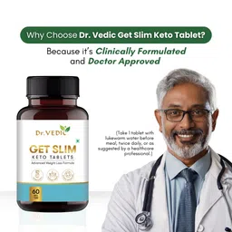 dr vedic Keto Tablets | Natural Ingredients with Garcinia, Green Tea, Coleus & More | Supports Keto Diet & Fat Burrn (60 Tablets) (Pack Of 1) image 4
