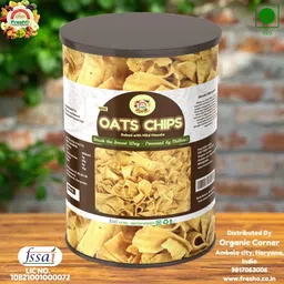 organic corner Spiced Oats Chips | Wholesome & Crunchy Snack | Made with 100% Natural Produce | Gluten-Free & Preservative-Free | High Fiber | Made with cold-pressed Sunflower oil | 150grms image 2