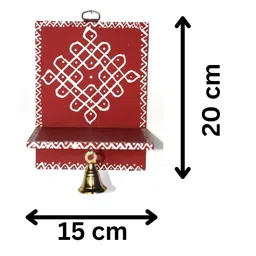 generic Mada Vilakku | Vilakku Madam for Home | Wall Mounted Diya Stand with Brass Bell for Home | Wall Mount Diya Stand | Diya Stand | Traditional Diya Stand | Wall Hanging Diya Stand | Diya Stand image 2