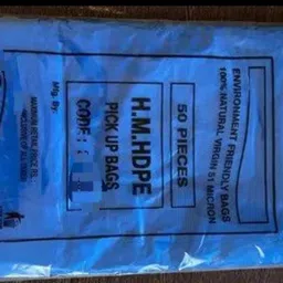 ECOPOLY Garbage Bags Large Jumbo Size Garbage Dustbin Bags For Packing Large 30 X 40 Inches Jumbo 75 L Garbage Bag For Packaging,Dustbin,Biodegradable,Blue,15 Piece image 2