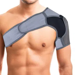 Vissco Shoulder Support, Shoulder Immobilizer With Adjustable Stretchable Strap, Better Immobilization, Pain Reliever For Rotator cuff injury, Post paralysis - XXL (Grey) image 1