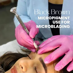 ibrow Black Brown Micro Pigment Cosmetic Tattoo Ink Permanent Makeup Microblading Eyebrow Color Pigment Shading Micropigmentation (10ml) image 4