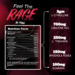 Muscle Asylum F9 Ultimate Pre-Workout Supplement, Berry Punch Flavour, 300g, 30 Servings with Creatine, Beta Alanine and Caffeine image 3