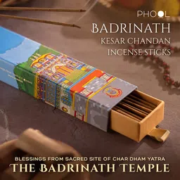 phool luxury incense Phool Badrinath Incense Sticks - Kesar Chandan Fragrance | Special Char Dham Yatra Pack Flowers Offered at Badrinath Temple I Pack of 40 Agarbatti Sticks image 4