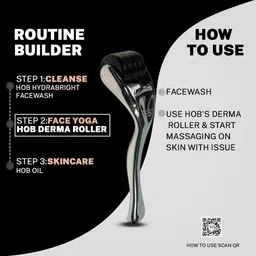 House of Beauty Derma Roller 0.25mm for Collagen boost & smooth Face skin |540 Real Titanium Microneedling Tool for Skin Rejuvenation, Fine Lines, Wrinkles, Acne Scars & Glowing Skin image 4