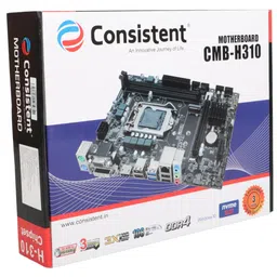 Consistent H-310 Motherboard 8th, 9th Gen i3, i5, i7, DDR4 Slots for RAM, with GMA 950 Graphic Card, Motherboard with Sound Card, SATA 2&3, 3Y Warranty image 1