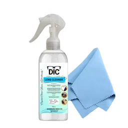 DIC 300ml Lens Cleaning Solution Spray with Microfiber Cloth Contain NO Detergent-NO Foam-for Spectacles, Sunglasses, Eyeglasses, Mobile, PC, Laptop, TV&Camera - Pack of 1 image 1