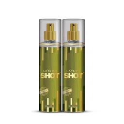 Layer'r Shot Sporty Fragrant Body Spray For Men - 2 x 135ml Each | Long Lasting Premium Fragrance With Woody, Fruity & Amber Notes | Ideal For Daily Use | Perfect For Men image 1