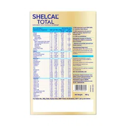 Shelcal Total - Powered by Protein, Multi-Vitamin, Multi-Mineral & Prebiotic supports Bone, Joint & Muscle, Immunity, Gut Health and more - No Added Sugar (Vanilla) 400g - By Torrent Pharma image 3
