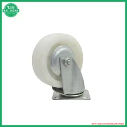 b.k.jagan and co B K JAGAN & CO Nylon Roller Wheel, Round Pulley Caster for Small Flat Car, Product Supporting Wheel Single Wheel Nylon Caster Wheel, (Pack of 4) (3 Inch) image 5