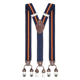 peluche Striped Reflex 3 Clips Suspender for Men (3.5cm width) image 1