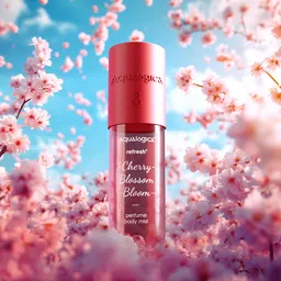 Aqualogica Refresh+ Cherry Blossom Bloom Perfume Body Mist with Zemea and Hyaluronic Acid - 150 ml | Sweet Floral & Fruity Notes of Pear & Jasmine | Long-Lasting Fragrance | Hydrating & Non-Irritating image 2