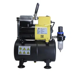 Painter Spray Gun (LABEL) Combo of Artmaster Air Brusher 60 ml (AC60) & Elephant Mini Air Compressor (AS-186) with 3 Mtr PU Pipe For use Makeup Cake Decorating Tattoo Face Body Painting Airbrushing image 4