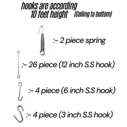 vachheta naresh furniture VNF S.S Hanging Swing Chair for Adults - Silver Finish | Hammock Hanging Swing for Balcony, Home Indoor & Outdoor Area | Strong Teakwood & Stainless Steel Made Washable Jhula Swing - 4 Feet image 2