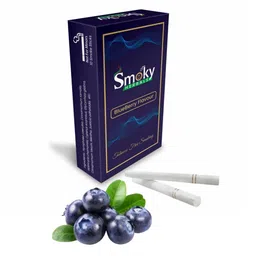 smoky herbals 100% Tobacco & Nicotine Free Cigarette for Refresh Mood & Relieve Stress for Men & Women (BLUEBERRY FLAVOUR, 1 Packet) image 1