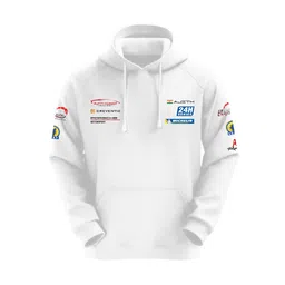 fuda Ajith Kumar Racing Motorsport Hoodie | Car Enthusiast for Men & Women White Hoodie 100% Cotton Car Printed Hoodies. image 3