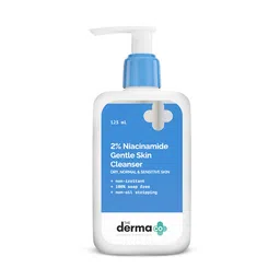 The Derma Co 2% Niacinamide Gentle Skin Cleanser for Sensitive, Dry, Normal Skin - 125 ml Non-Irritant | 100% Soap-Free | Non-Oil Stripping | Gently Cleanses Makeup image 1