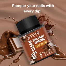 Jaquline USA Dip N' Clean Nail Polish Remover 80ml- Chocolate | Acetone, Paraben, Toluene & Phthalates Free image 3
