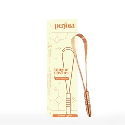 Perfora Copper Tongue Cleaner for Men and Women (Pack of 2) | For Fresh Breath & Bacteria Removal | Improved Taste Sense & Oral Hygiene | Easy to Use | 100% Pure Indian Copper Tongue Scraper image 4