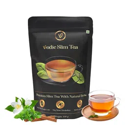 Baton Tea Vedic Slim Tea For Body Detox Loose Leaf 1 Month Pack Expertly Blended Herbs Spices And Oolong Tea Reduce Bloating & Improve Digestion No Side Effects 100% Safe (100g) image 1